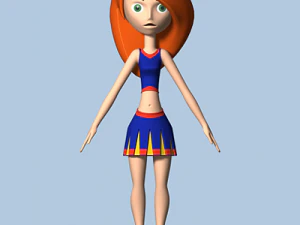 female cartoon character 01 3D Model