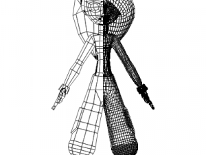 female cartoon character 01 3D-Modell