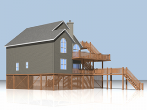 summer beach house exterior 01 Modelo 3D