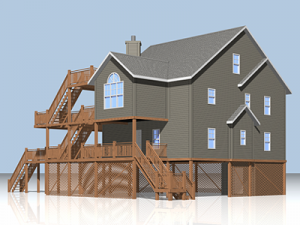 summer beach house exterior 01 Modelo 3D