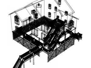 summer beach house exterior 01 Modelo 3D