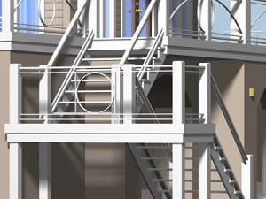 summer beach house exterior 02 3D Model