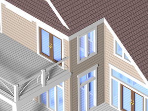 summer beach house exterior 02 3D Model