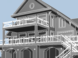 summer beach house exterior 02 3D Model