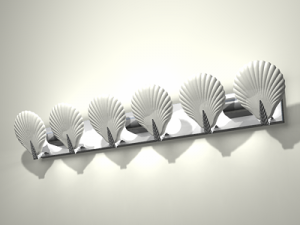 bathroom vanity sink and light fixture 3Dモデル