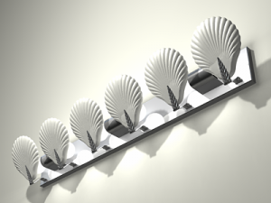 bathroom vanity sink and light fixture 3Dモデル