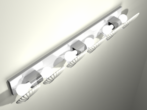 bathroom vanity sink and light fixture 3Dモデル