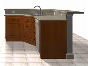 kitchen island Model 3D