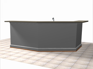 kitchen island Model 3D