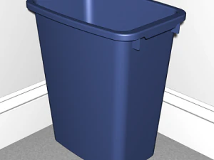 플라스틱 쓰레기통 3D 모델