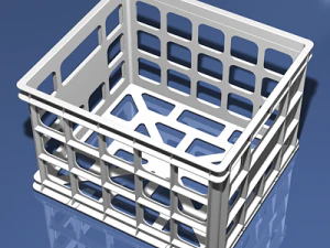 plastic storage crate 3D Model