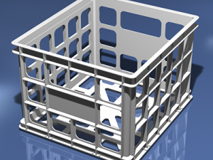 plastic storage crate 3D Model
