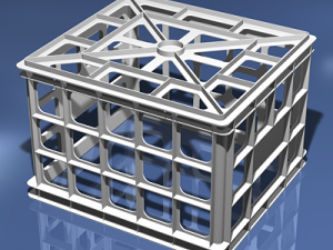 plastic storage crate 3D Model