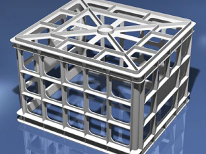 plastic storage crate 3D Model
