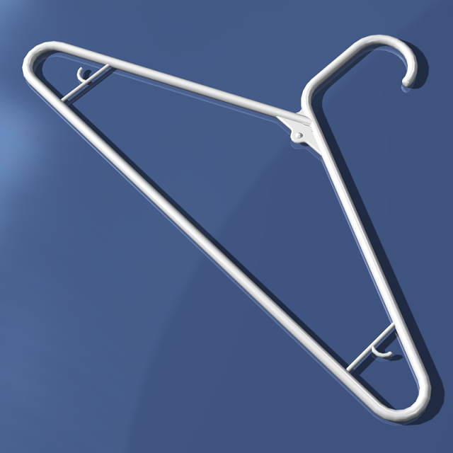 plastic clothes hanger Modèle 3D .c4d .max .obj .3ds .fbx .stl .blend 