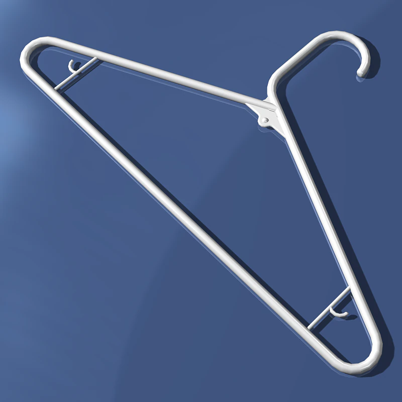 plastic clothes hanger 3D Model .c4d .max .obj .3ds .fbx .stl .blend 