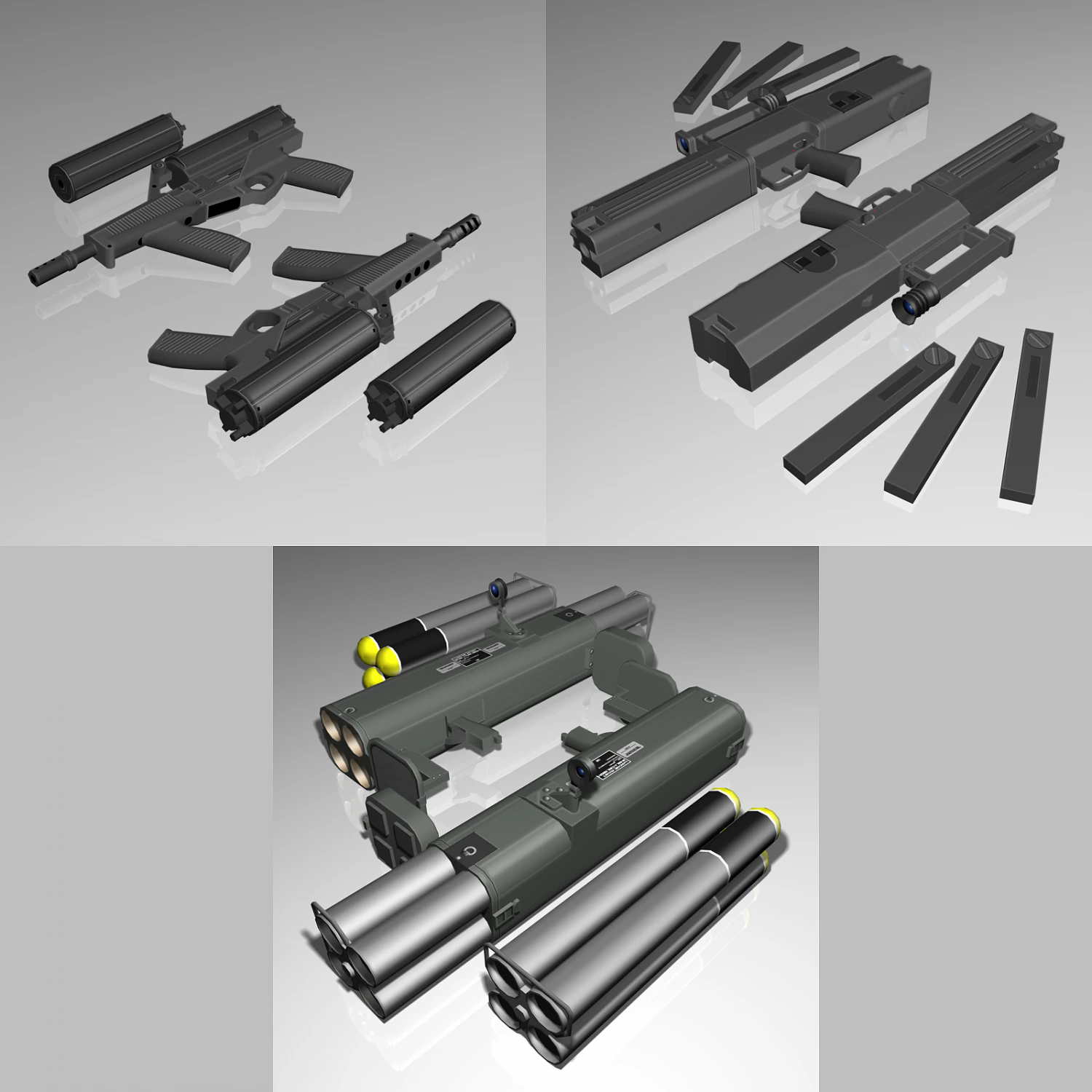 collection 02 3D Model .c4d .max .obj .3ds .fbx .stl .blend 