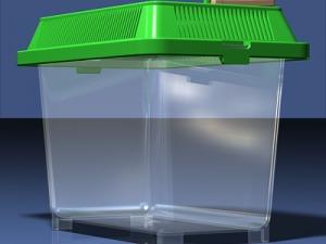 small plastic terrarium 3D 模型