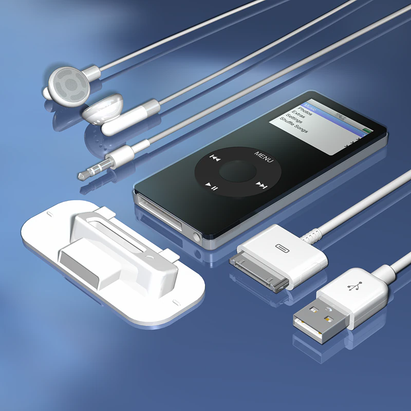 mp3 music player with accessories 3D Model .c4d .max .obj .3ds .fbx .stl .blend 