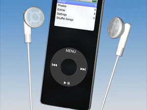 mp3 music player with accessories 3D Model
