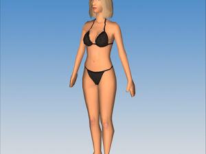 female character 02 Modèle 3D