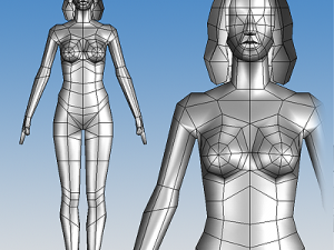 female character 02 Modèle 3D