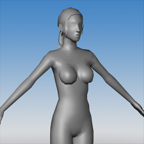 female character 03 3D Model .c4d .max .obj .3ds .fbx .stl .blend 