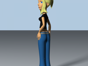 female cartoon character 02 3D Model