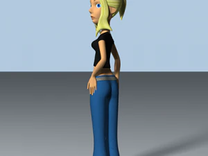 female cartoon character 02 3D Model
