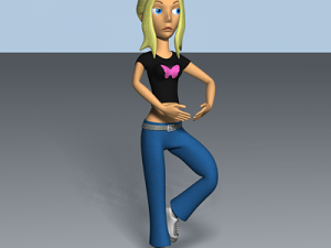 female cartoon character 02 3D Model