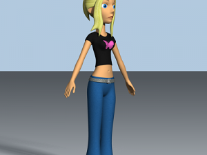 female cartoon character 02 3D Model