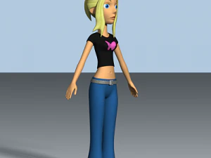 female cartoon character 02 3D Model