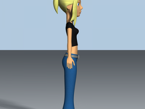 female cartoon character 02 3D Model