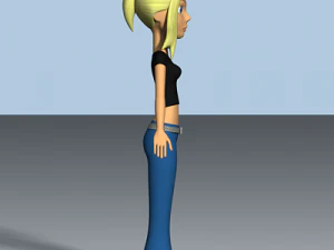 female cartoon character 02 3D Model