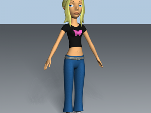 female cartoon character 02 3D Model
