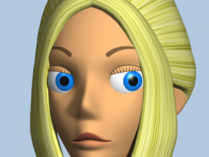 female cartoon character 02 3D Model