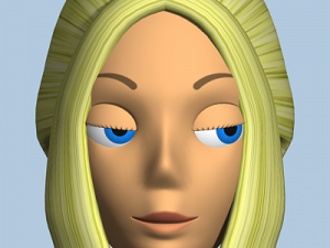 female cartoon character 02 3D Model