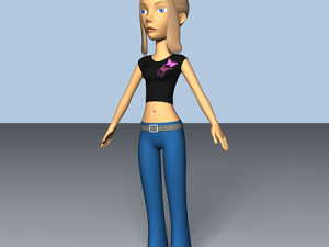 female cartoon character 03 Modèle 3D