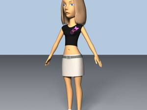 female cartoon character 03 Modèle 3D