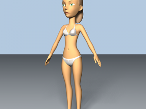 female cartoon character 03 Modèle 3D
