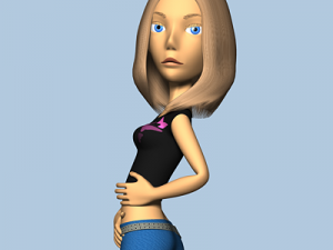 female cartoon character 03 Modèle 3D