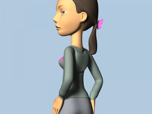 female cartoon character 03 Modèle 3D