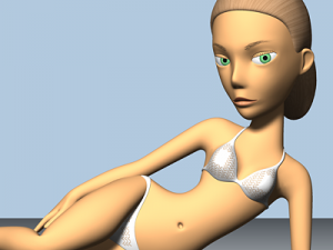 female cartoon character 03 Modèle 3D
