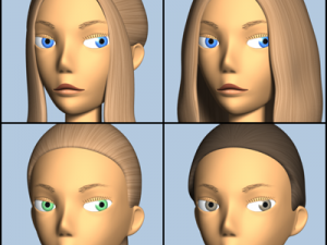 female cartoon character 03 Modèle 3D