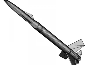 modello di razzo Modello 3D