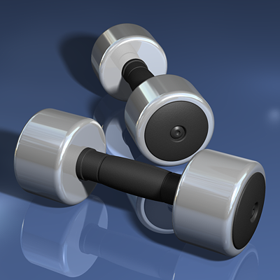 gym dumbbell weights 3D Model .c4d .max .obj .3ds .fbx .stl .blend 