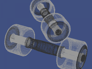 gym dumbbell weights 3D Model