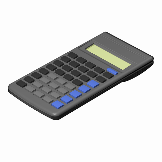 scientific calculator Modèle 3D .c4d .max .obj .3ds .fbx .stl .blend 