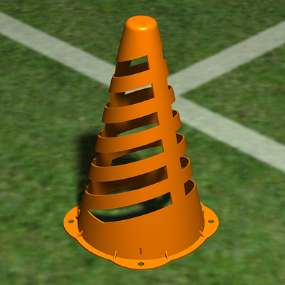 plastic sports cone 3D Model .c4d .max .obj .3ds .fbx .stl .blend 