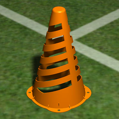 plastic sports cone 3D Model .c4d .max .obj .3ds .fbx .stl .blend 